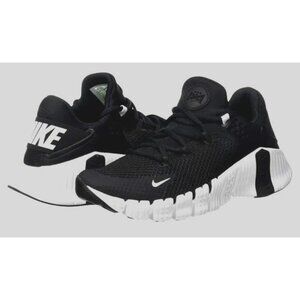 Nike‎ Mens Free Metcon 4 Training Shoes Black/White Lightweight Mesh Size 10